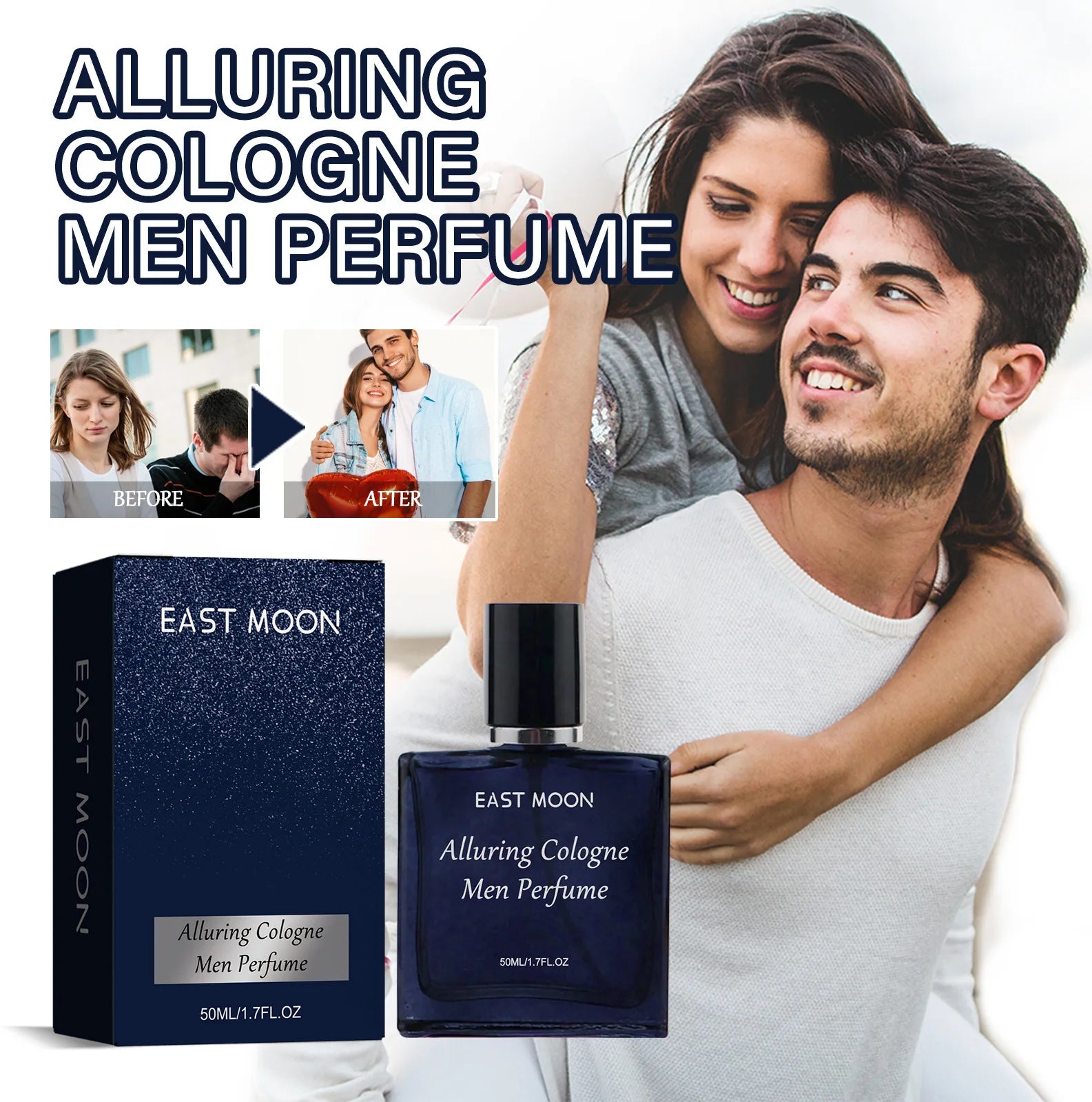 East Moon 50ml Men’s Cologne – Lasting Charming Scent