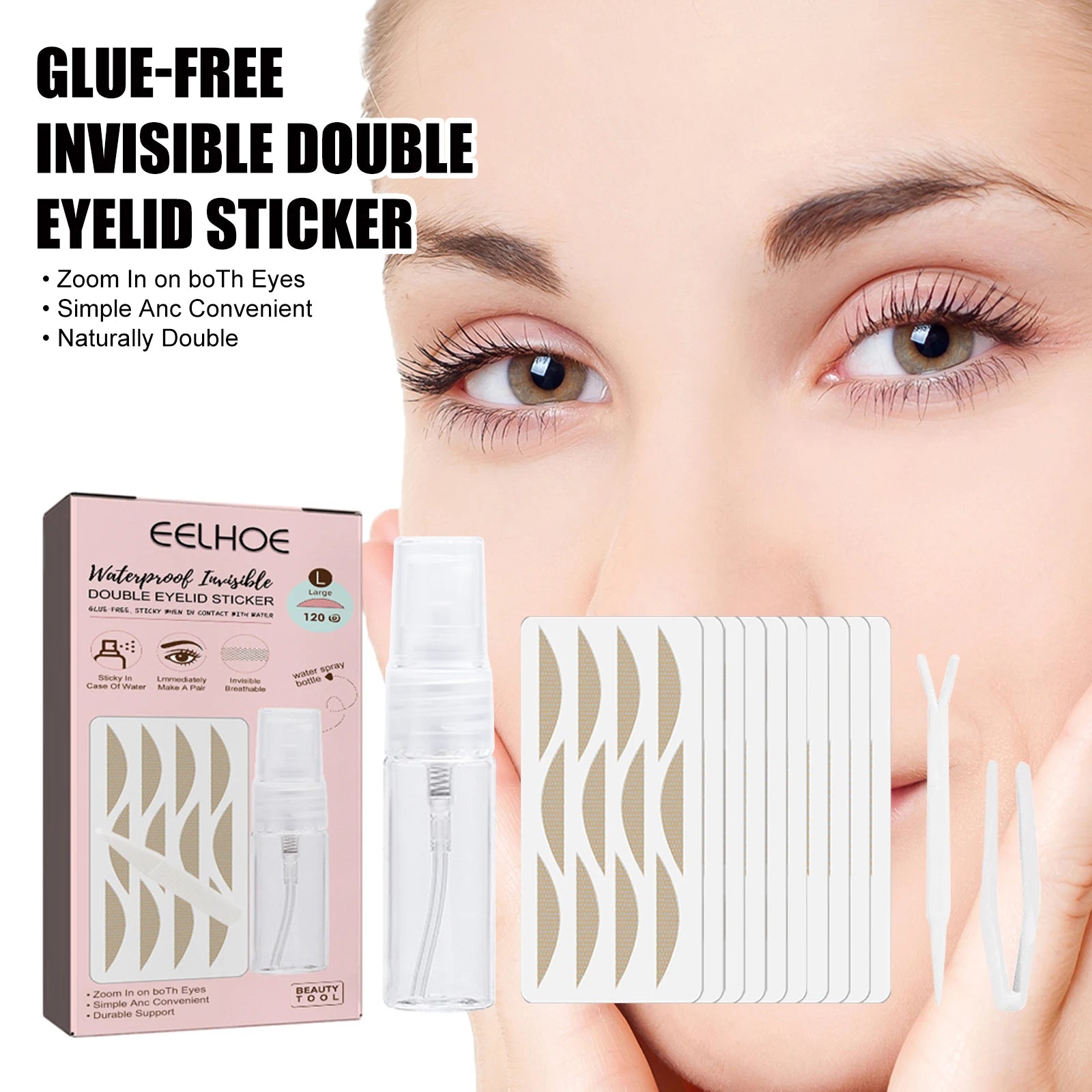 Glue-Free Invisible Eyelid Lift Stickers