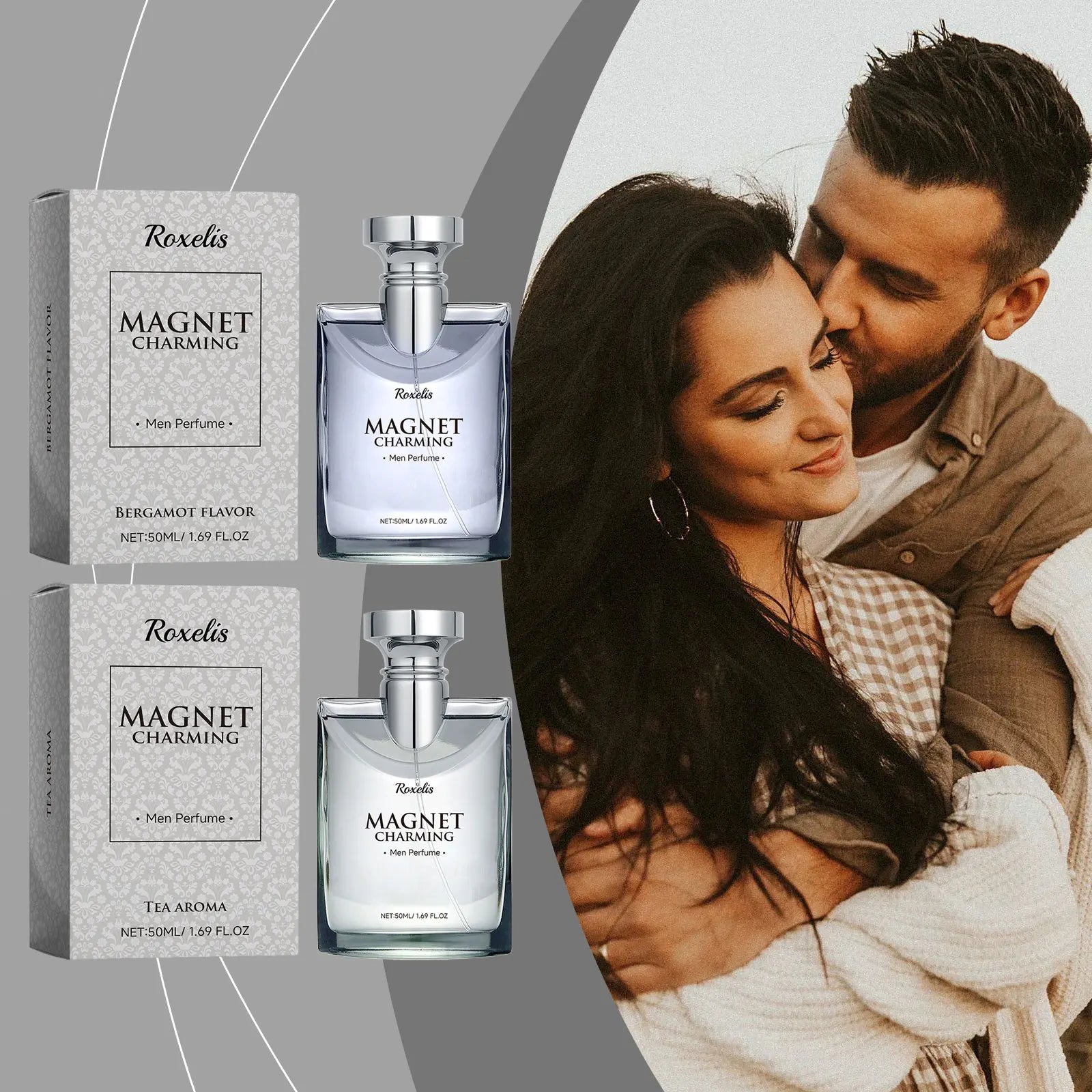 Roxelis 50ml Magnet Glamour Men Perfume – Tea & Bergamot