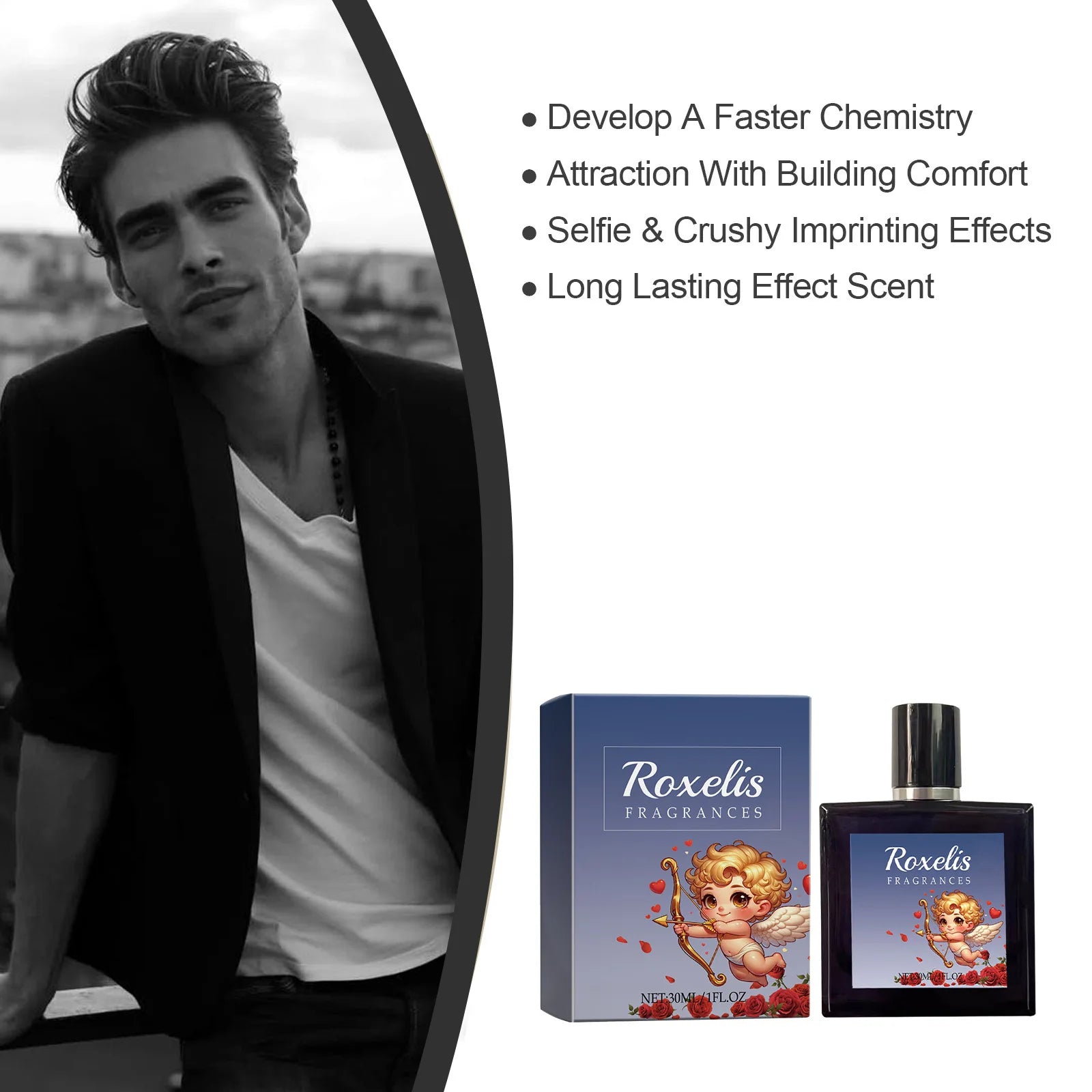 Roxelis 30ml Cupid Cologne – Refreshing Men’s Scent