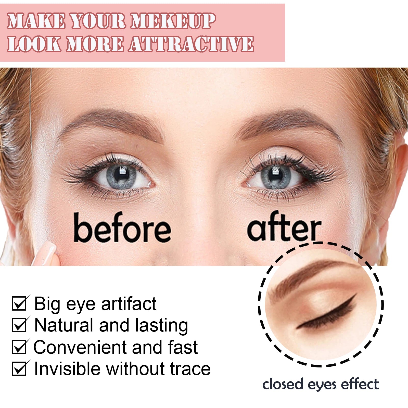 Glue-Free Invisible Eyelid Lift Stickers