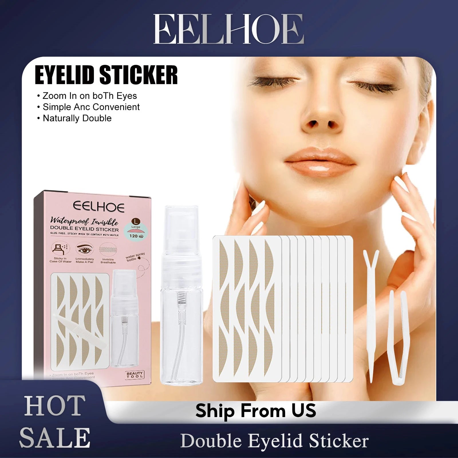 Glue-Free Invisible Eyelid Lift Stickers