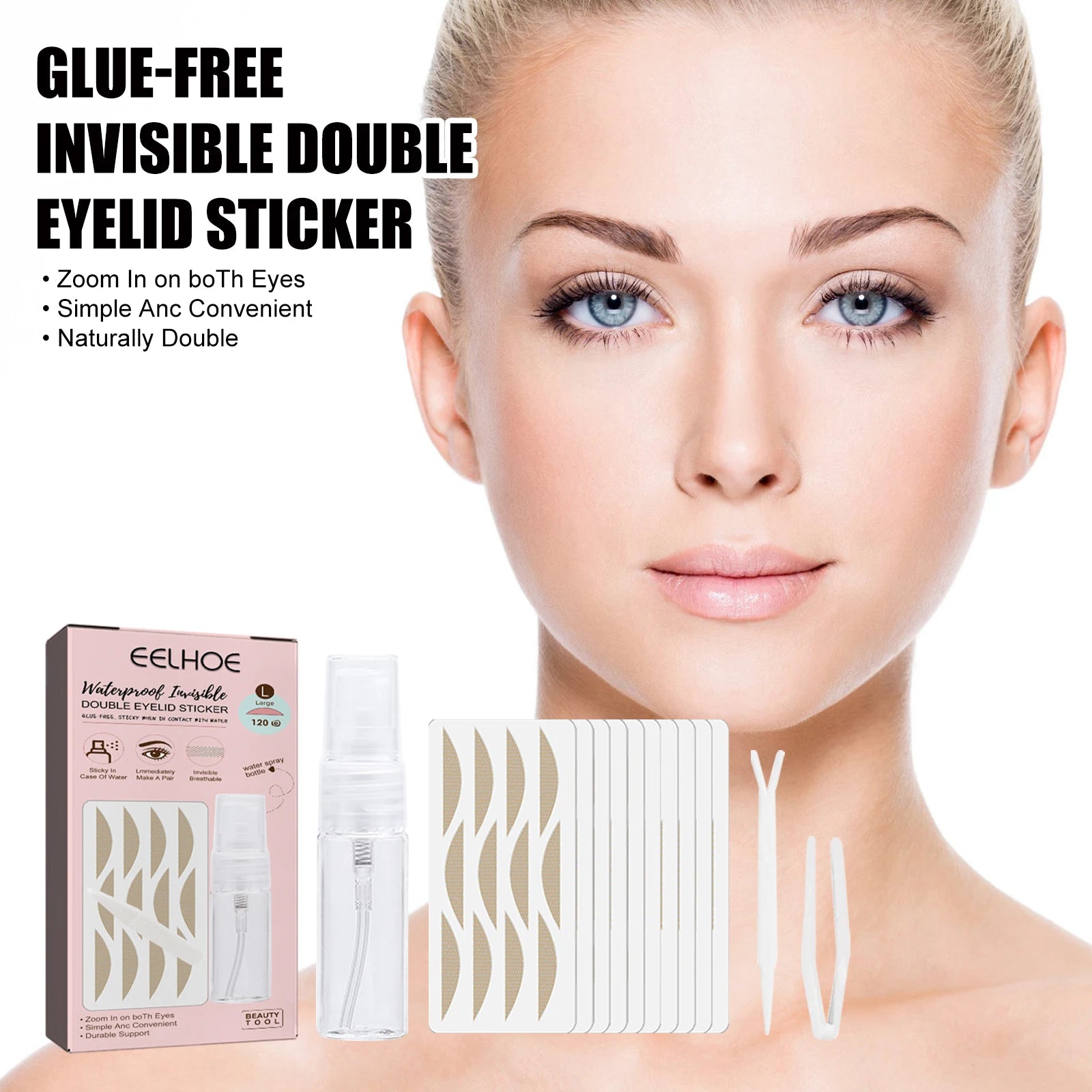 Glue-Free Invisible Eyelid Lift Stickers