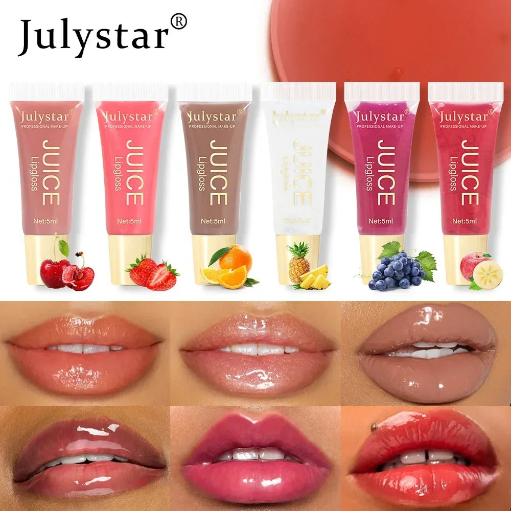 Nude Brown Plumping Lip Gloss – Moisturizing Fruit Lip Oil