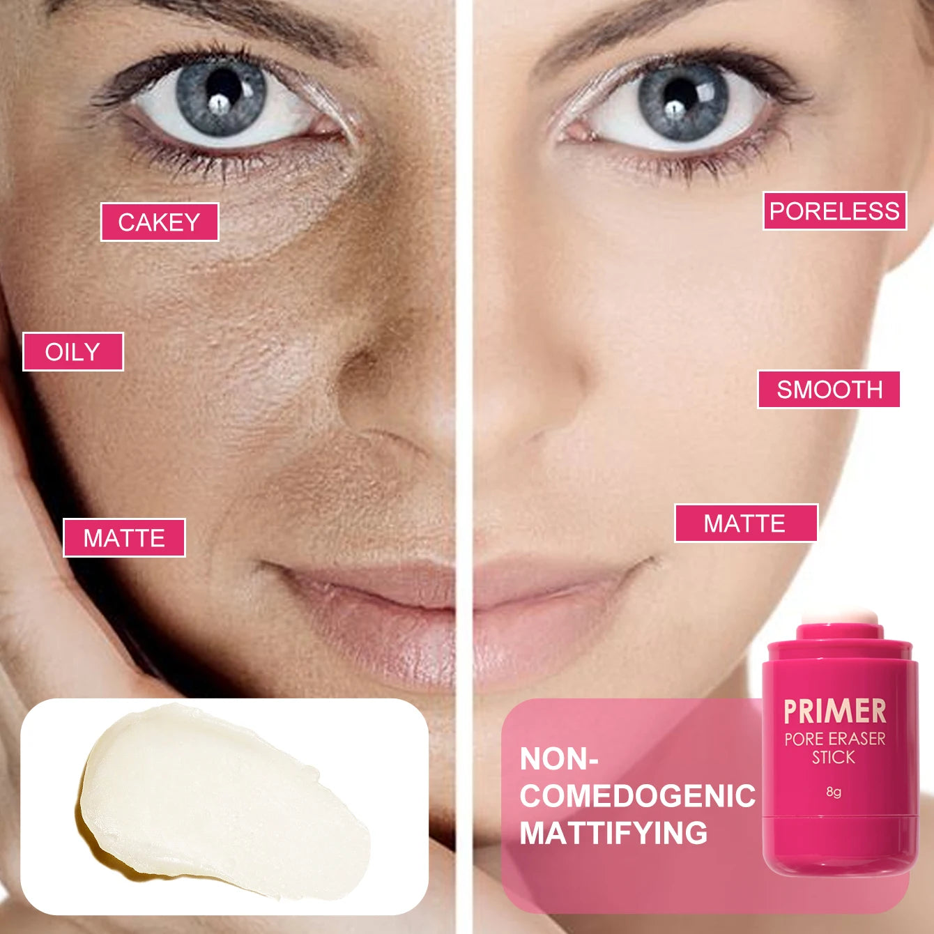 Oil-Control Mattifying Primer Stick – Moisturizing & Pore Minimizer