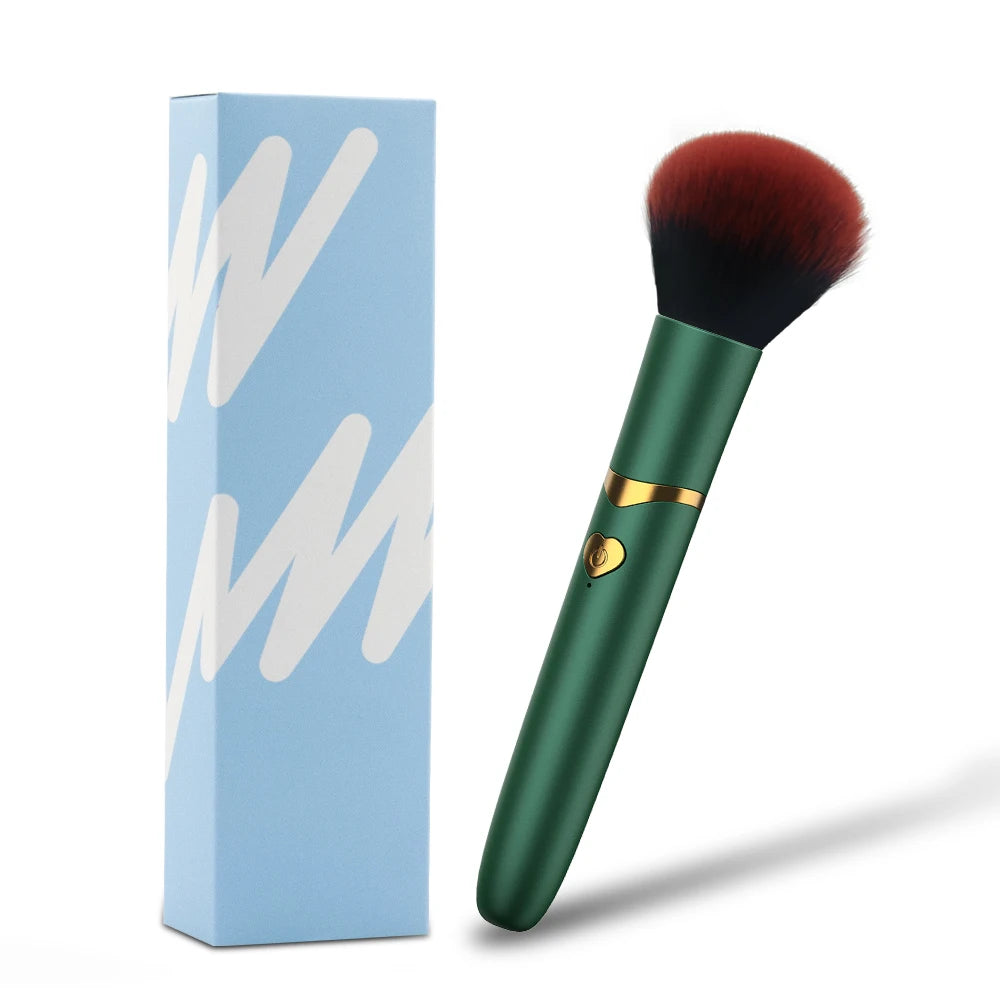 2-in-1 Electric Vibration Foundation Brush – Portable & Rechargeable