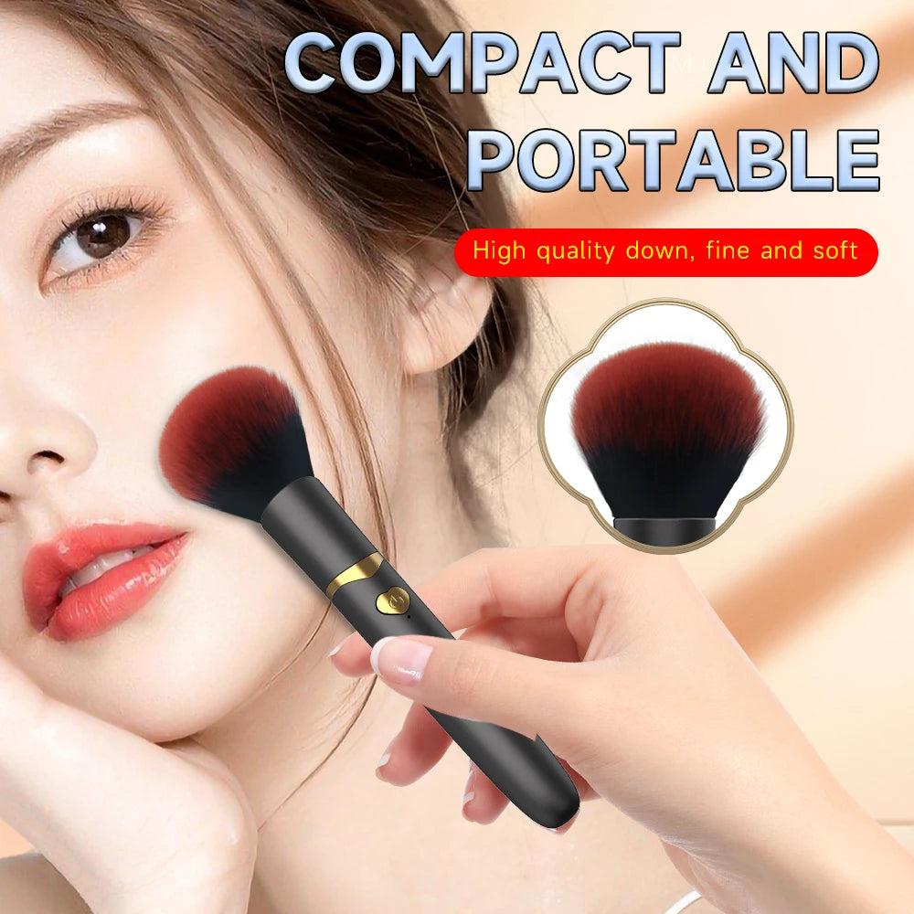 2-in-1 Electric Vibration Foundation Brush – Portable & Rechargeable