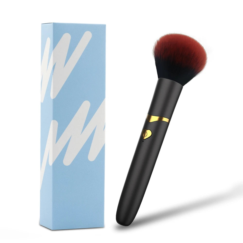 2-in-1 Electric Vibration Foundation Brush – Portable & Rechargeable
