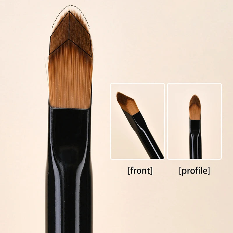 Angled Highlighter & Contour Makeup Brush – Synthetic Hair