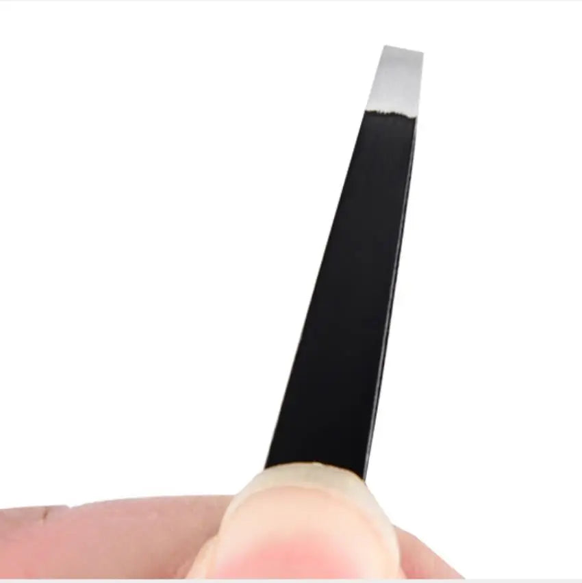 4PCS Colorful Stainless Steel Eyebrow Tweezers with Box