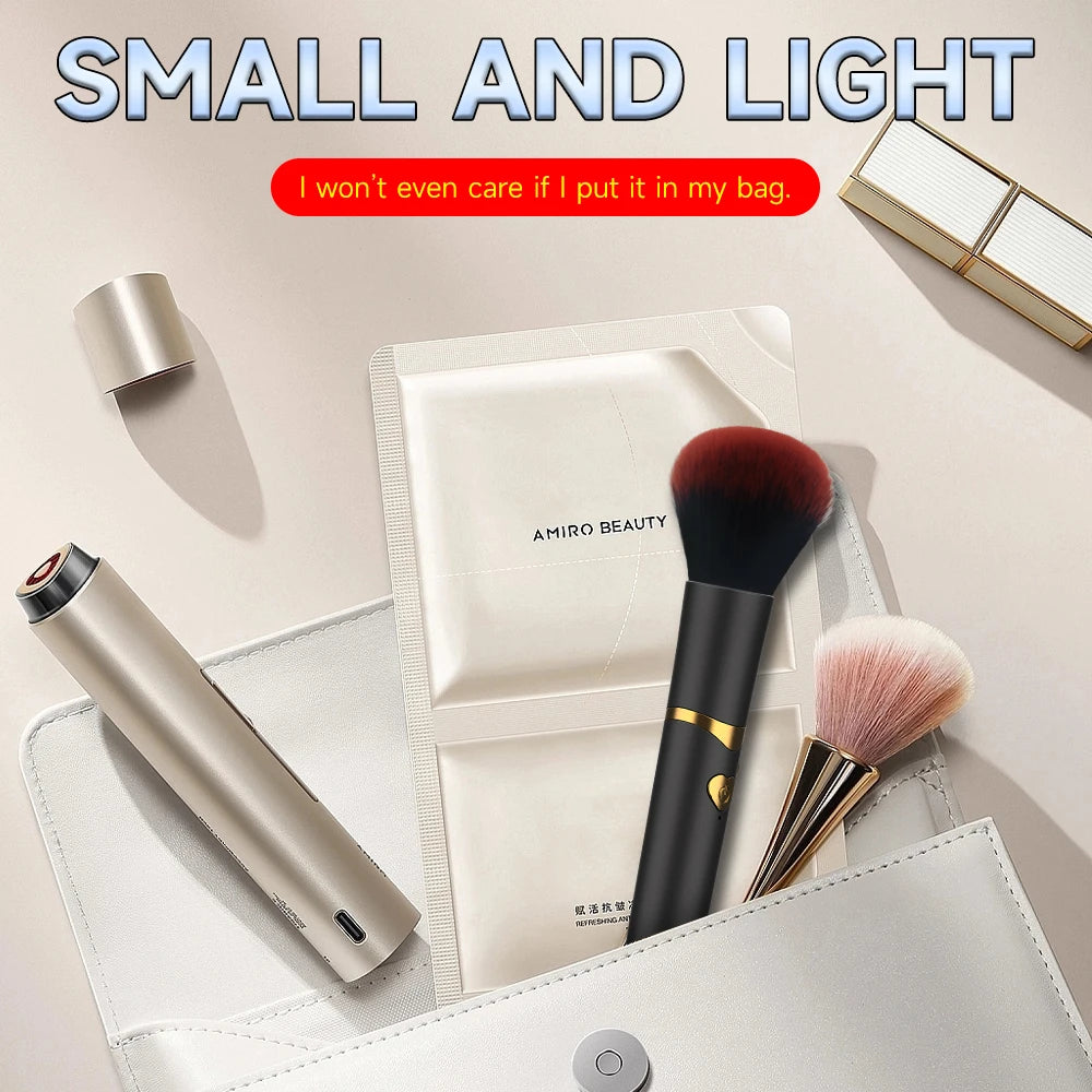 2-in-1 Electric Vibration Foundation Brush – Portable & Rechargeable