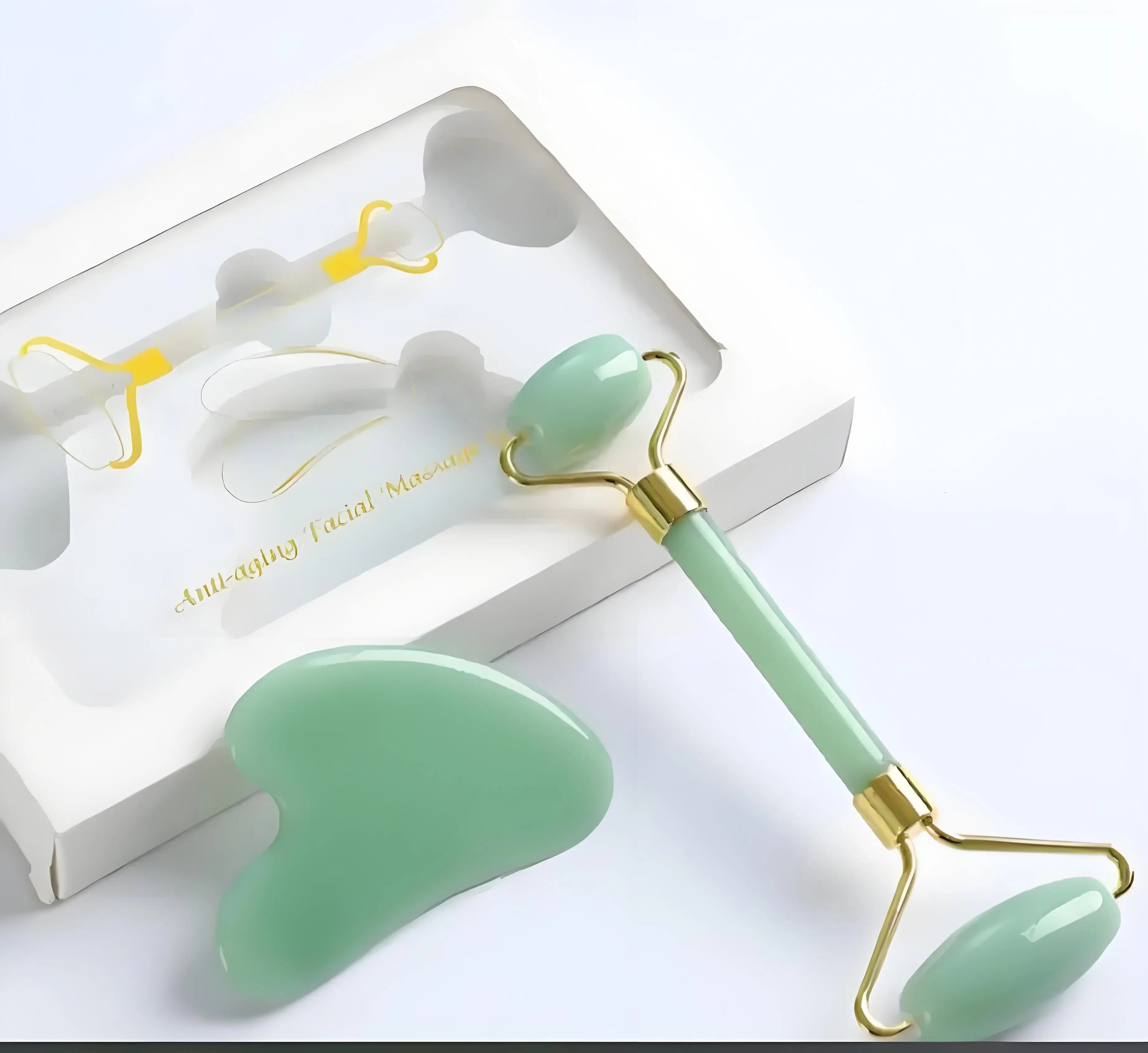 Jade Roller & Gua Sha Dual Head Facial Massage Set