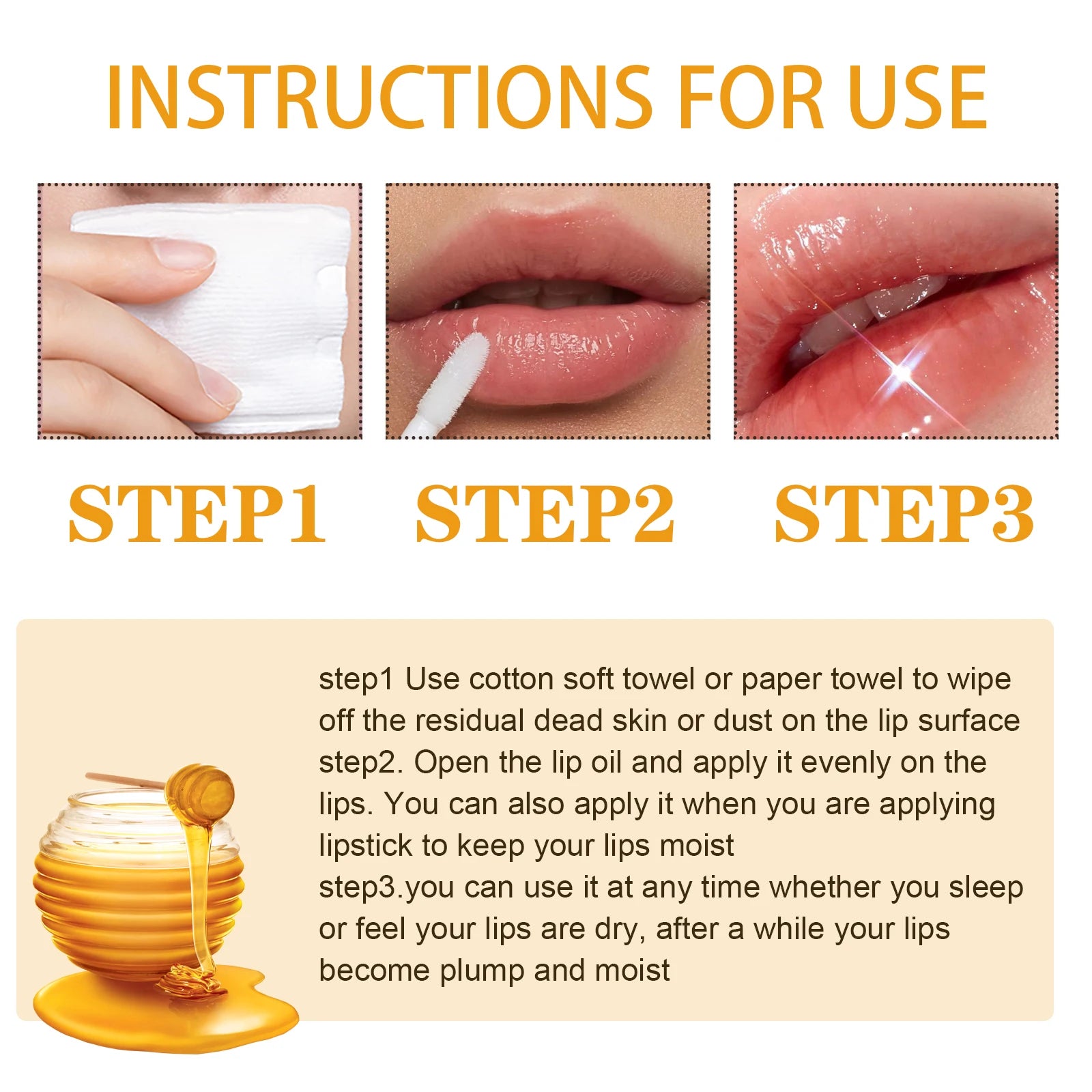 Honey Lip Oil – Moisturizing Beeswax Balm