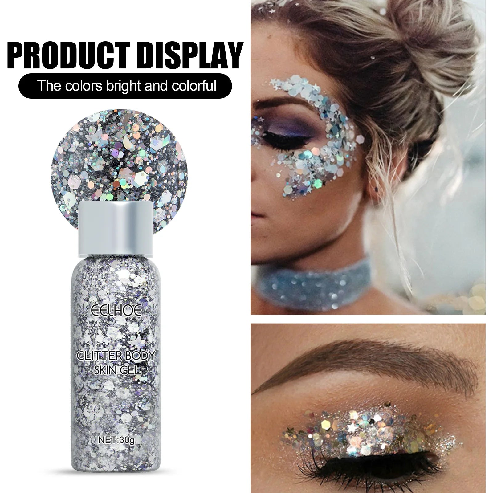 Body Glitter Gel Sequins – Long-Lasting Mermaid Sparkle