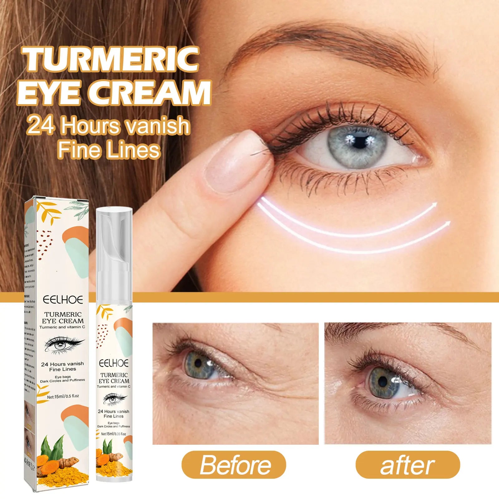 Eelhoe Turmeric Eye Cream – Anti-Wrinkle & Dark Circle Fade