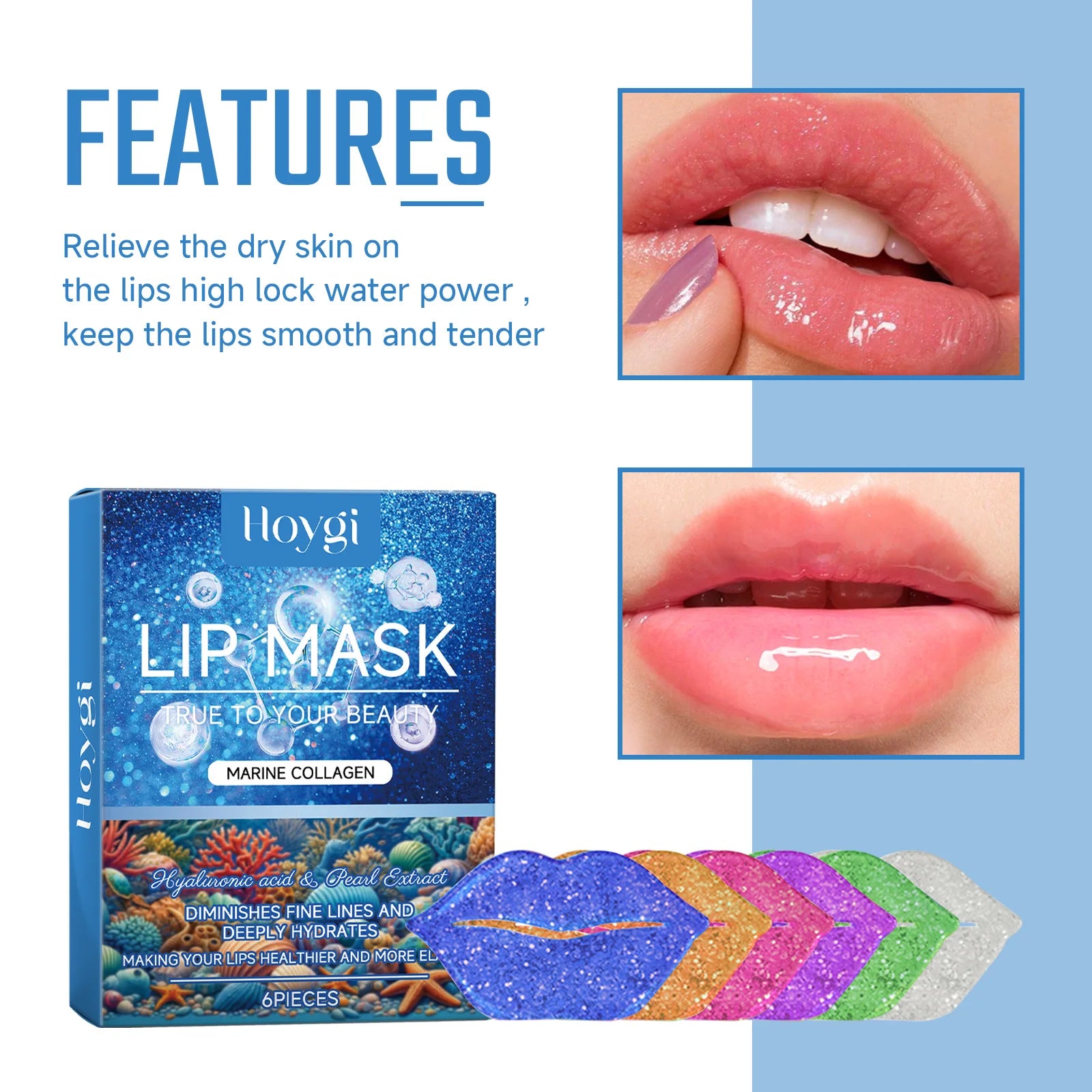 Hoygi Collagen Lip Mask – Hydrating Patch