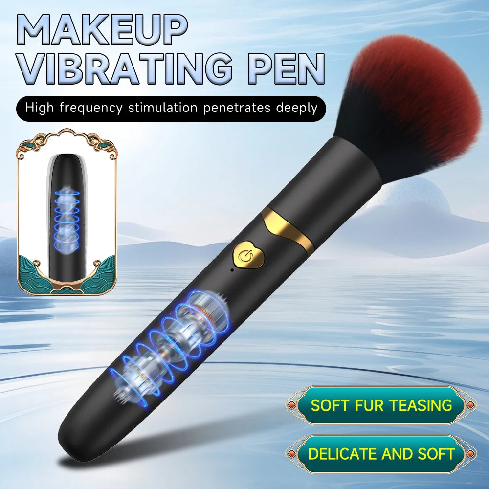 2-in-1 Electric Vibration Foundation Brush – Portable & Rechargeable