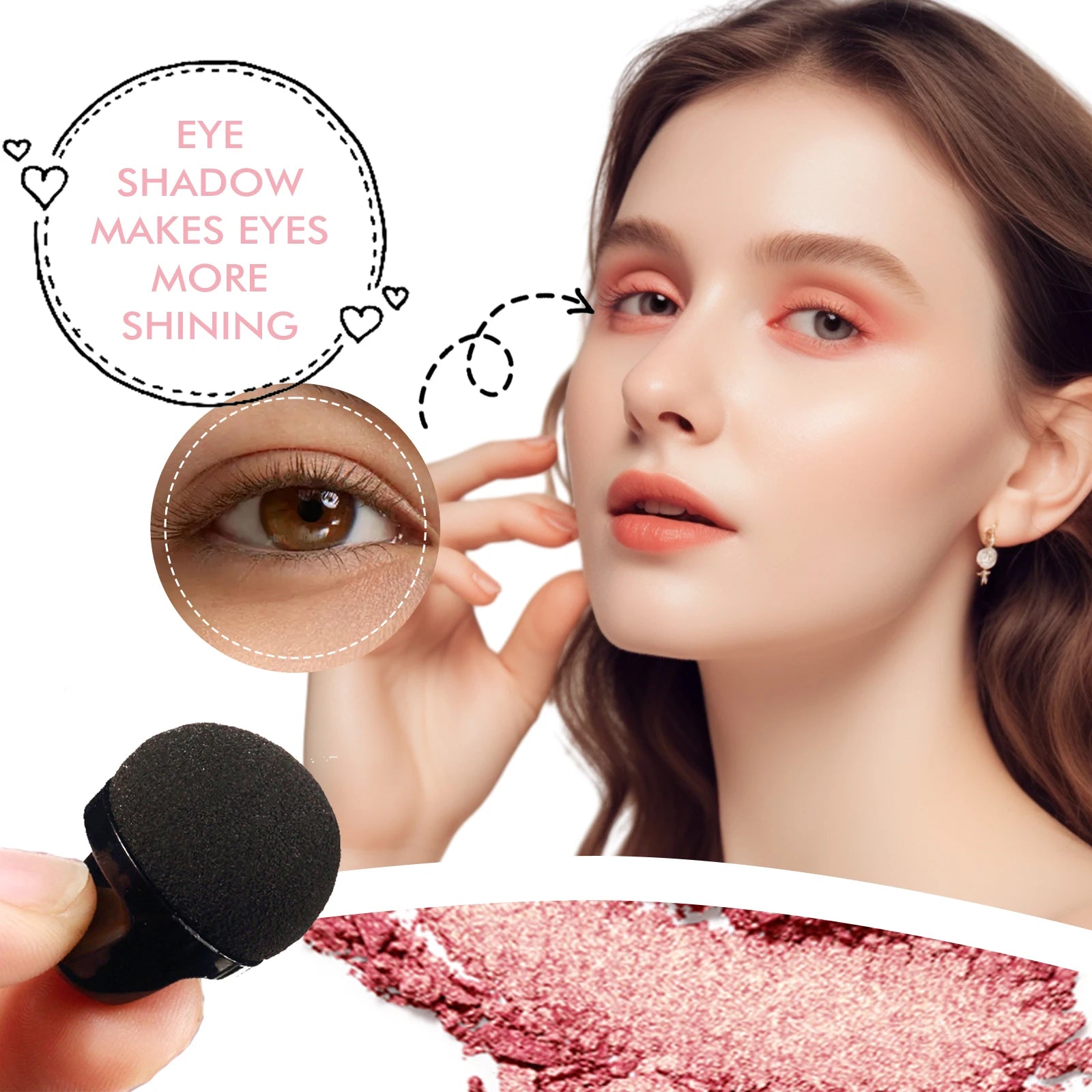 Two-Color Matte Eyeshadow Tray – Long-Lasting Korea Makeup